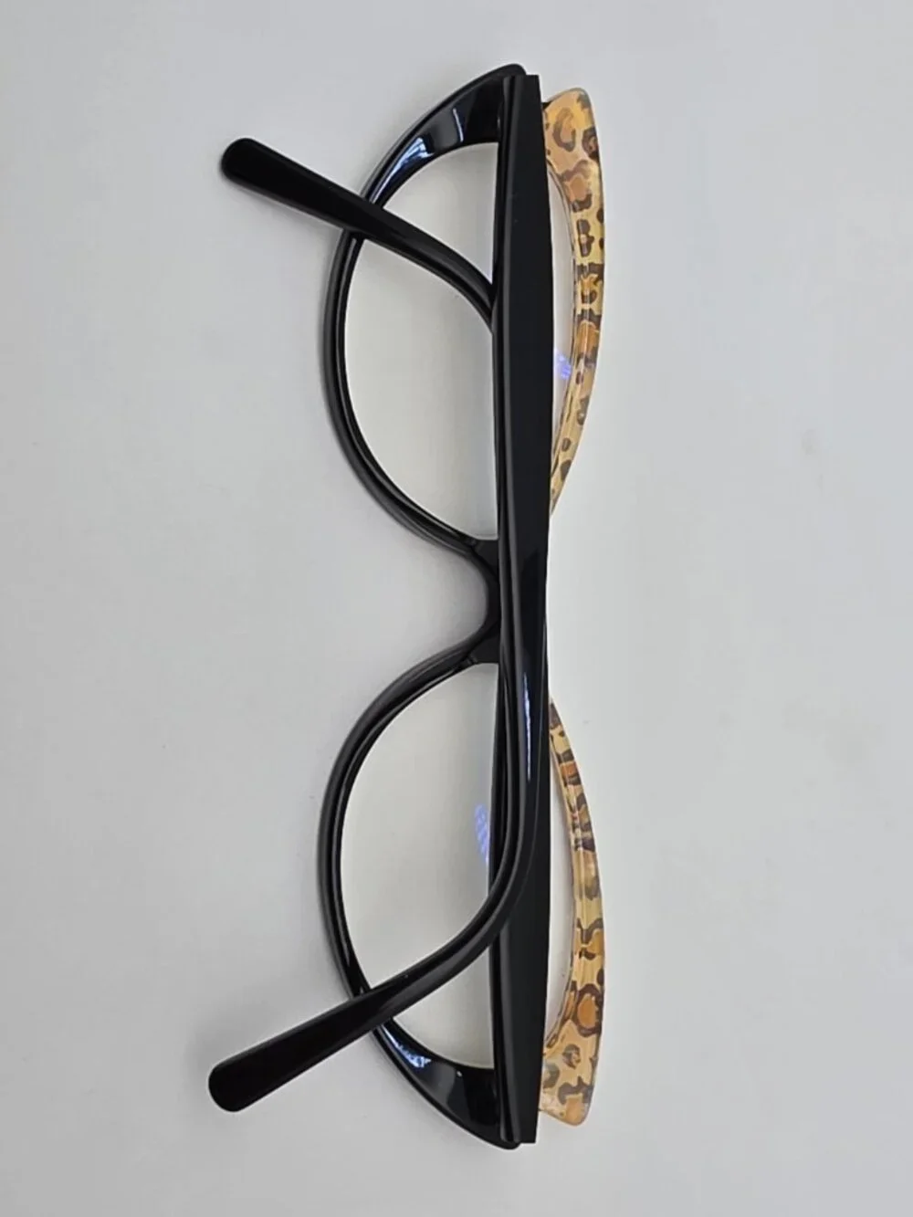 Jean Lafont Paris Saveur 100 Black Leopard Cat Eye Eyeglasses Frame w/ Case 53mm